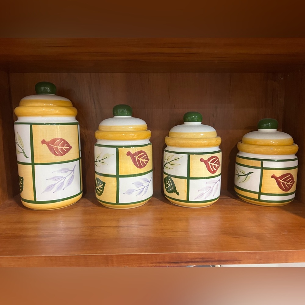 Ensemble de 4 pots de céramique